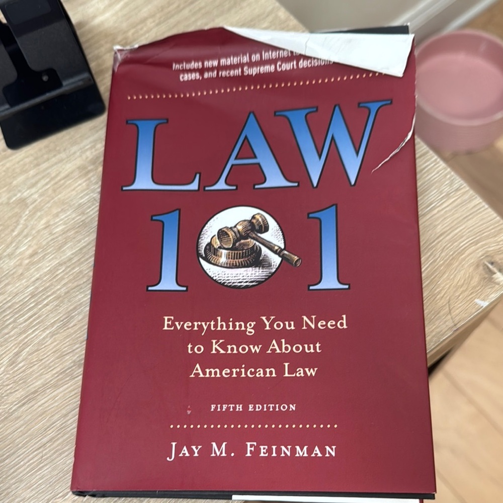 Law 101 Book by Jay M. Feinman